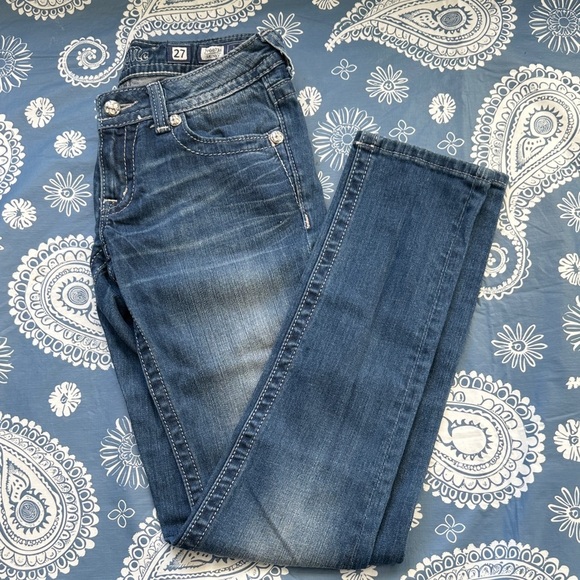 Miss Me Denim - Y2K Miss Me Women's Blue Skinny Jeans